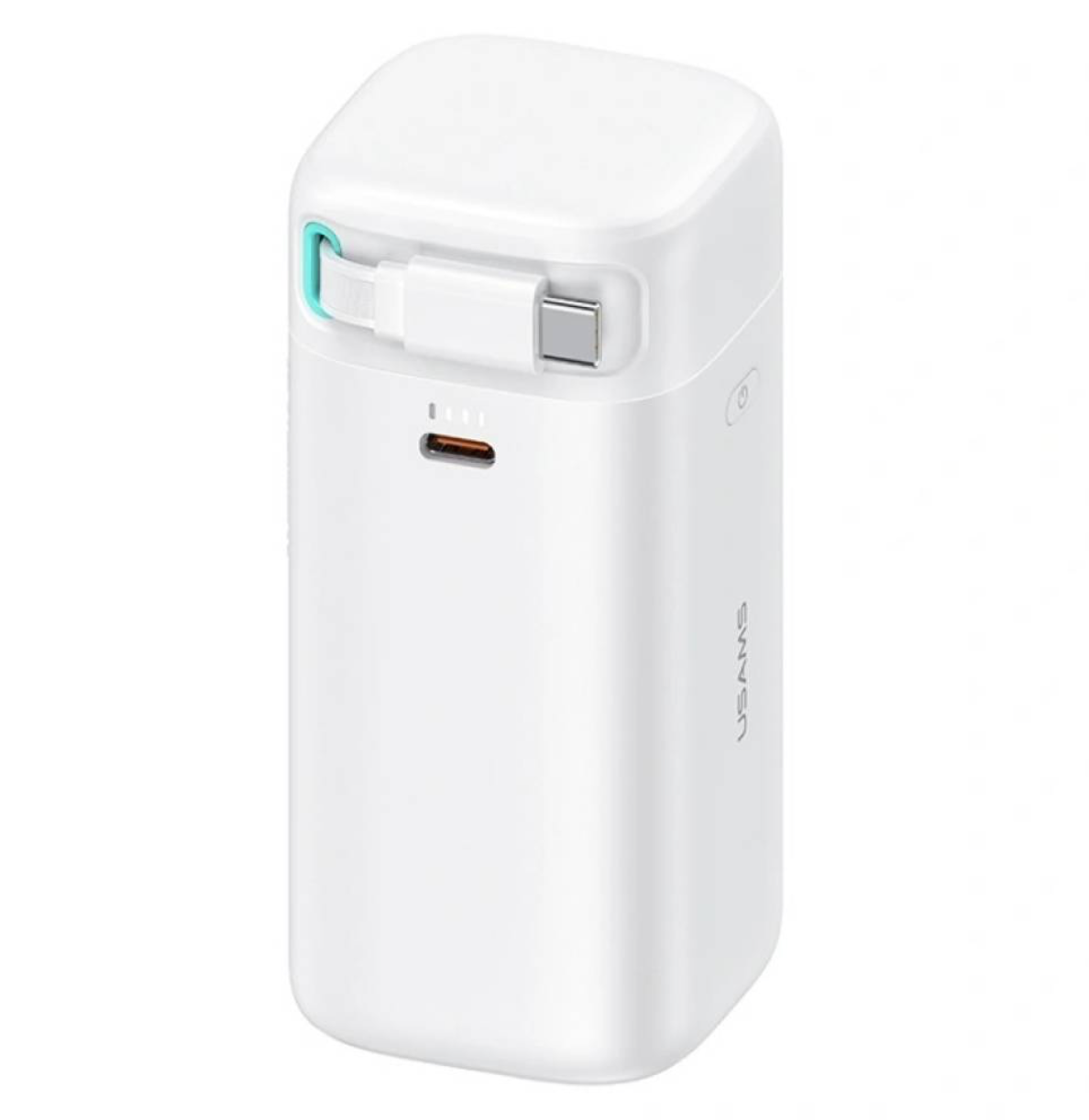 Power Bank 18000mAh PD45W Cable Retráctil Magnético Tipo C Blanco CD216 USAMS