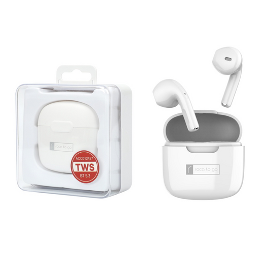 Auricular Bluetooth TWS ROCA TO GO Blanco