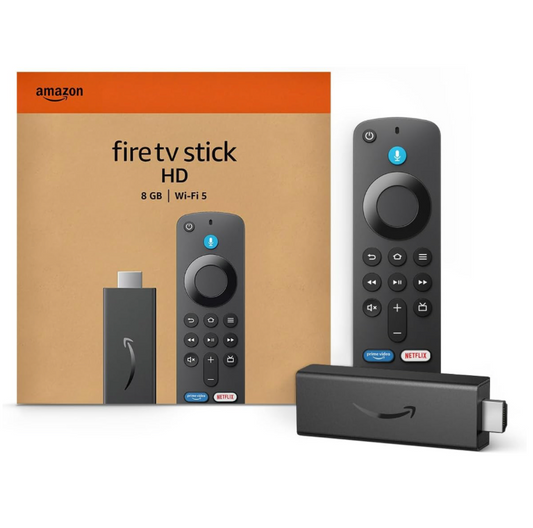 Amazon Fire TV Stick HD (modelo más reciente), TV en vivo gratuita, Control remoto por voz Alexa, controles de Smart Home, streaming en HD