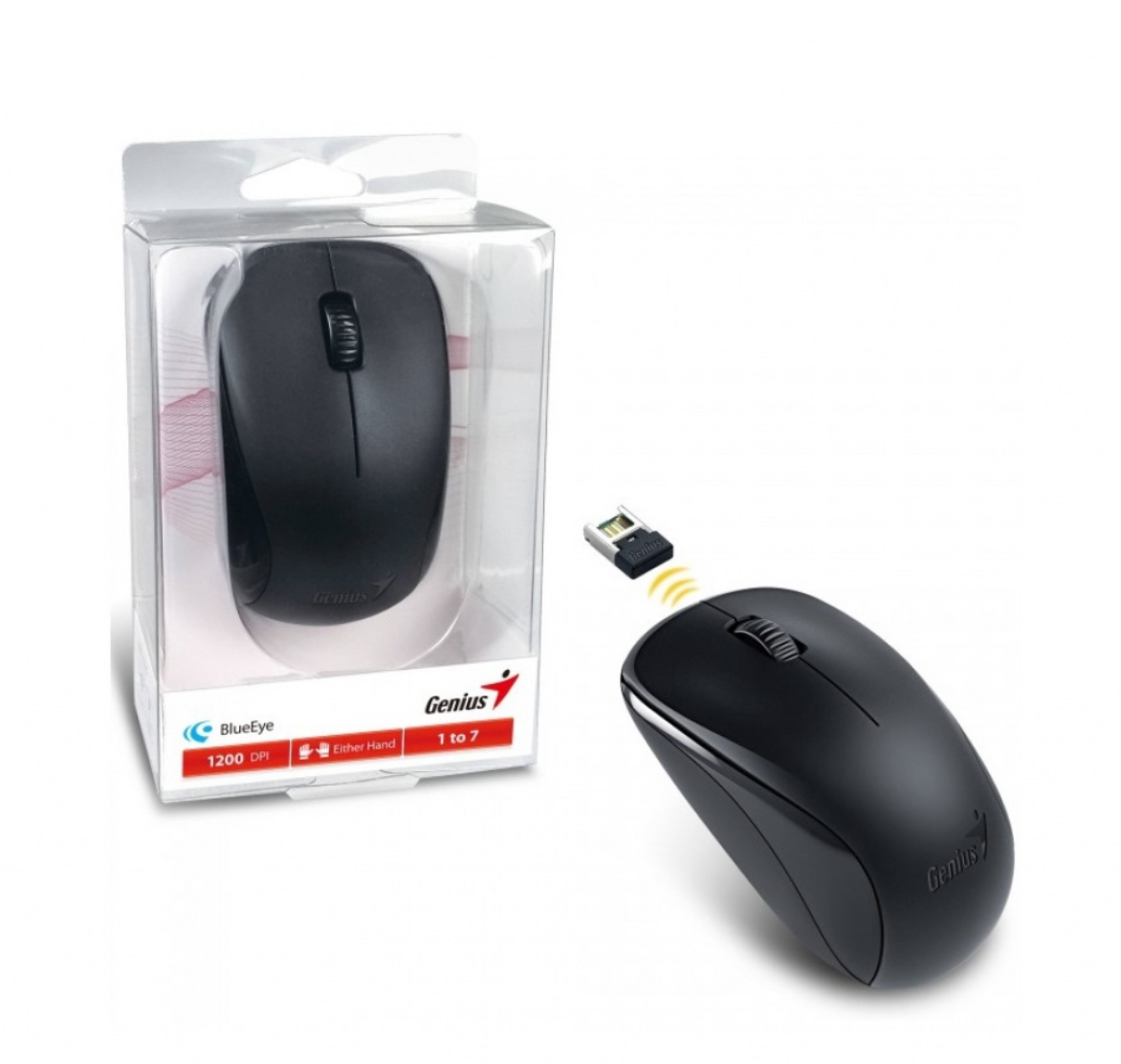 NX-7000 - Mouse inalámbrico Negro Genius