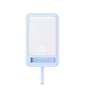 Power Bank Magnético c/Soporte 10.000mAh Carga Inalámbrica Cable Tipo C Celeste CD219 USAM