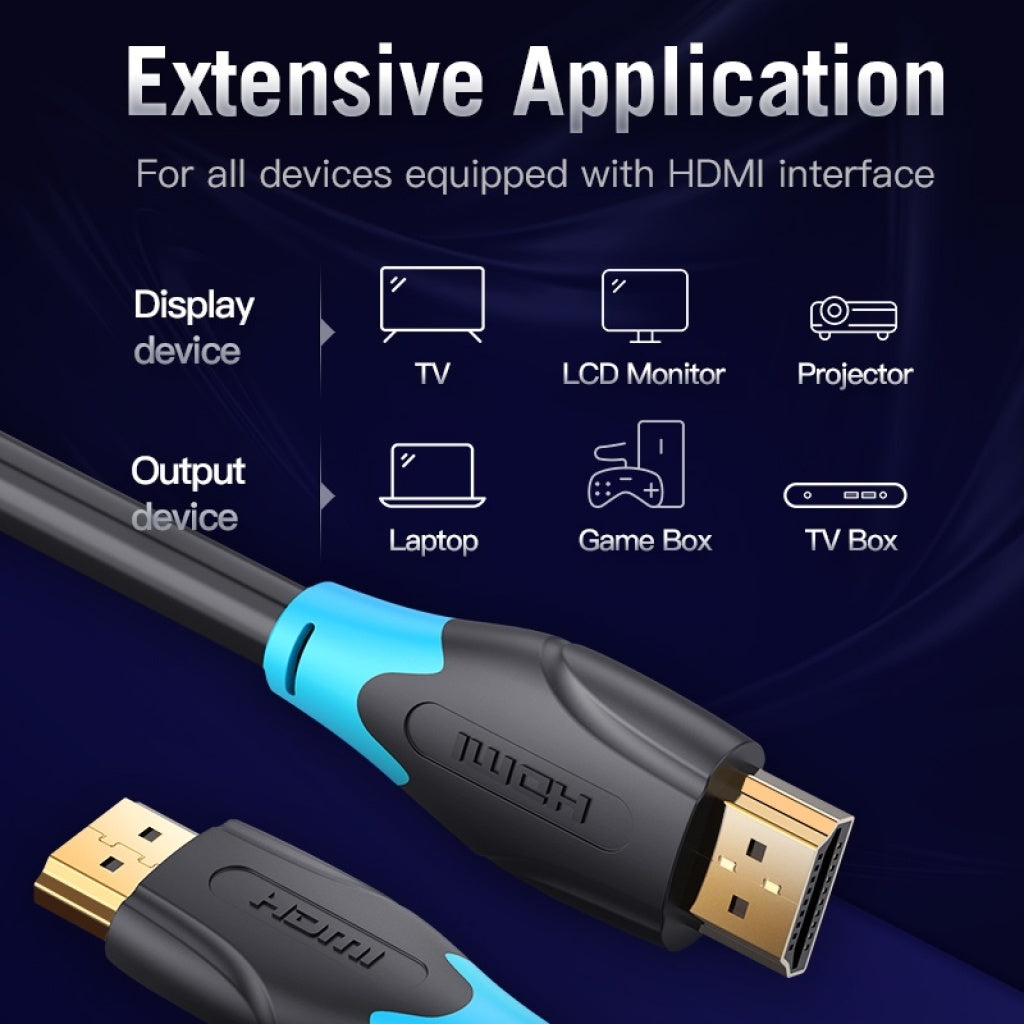 Cable HDMI 4K  1M  Negro AACBF - Vention