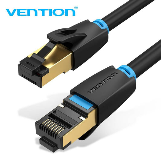 Cable de Red Cat.8 SSTP / 1M / Negro IKABF Vention