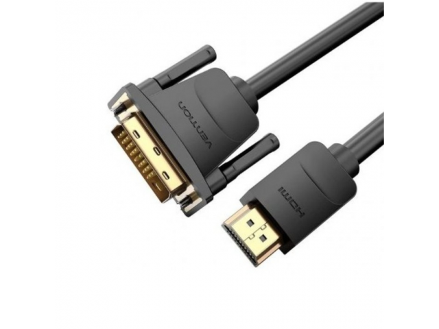Cable HDMI a DVI Macho/Hembra / 1.5M / Negro ABFBG Vention
