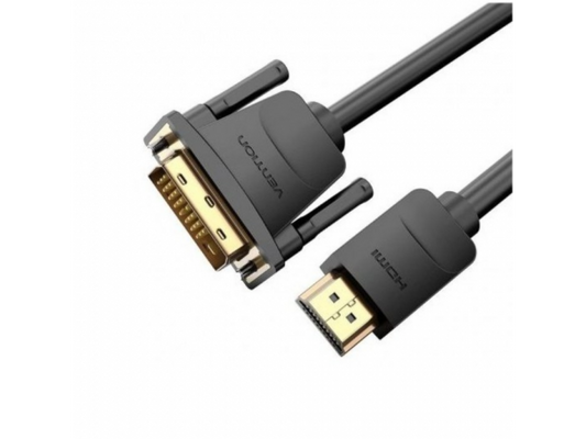 Cable HDMI a DVI Macho/Hembra / 1.5M / Negro ABFBG Vention